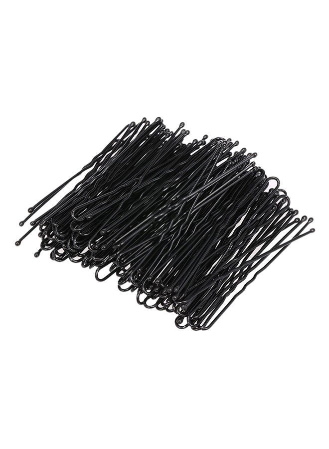 NIBEMINENT 100 -Piece U-Shaped Bobby Pin Set Black
