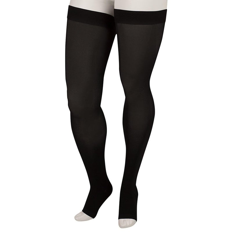 Juzo Basic 4411ag 15-20mmhg Thigh-High Open Toe Compression Stocking, 3 (III) Regular, Black - Image 4