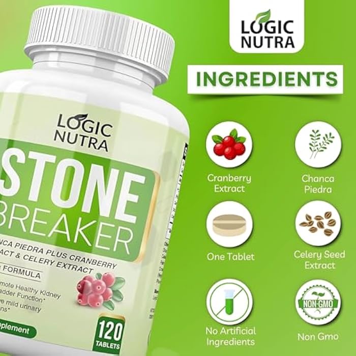 Logic Nutra Chanca Piedra Kidney Stone Breaker 120 Tablets 800 mg - Maximum Strength for Gallbladder & Urinary Cleanse with Phyllantus Niruri, Celery Seed Extract & Cranberry Extract - Image 4