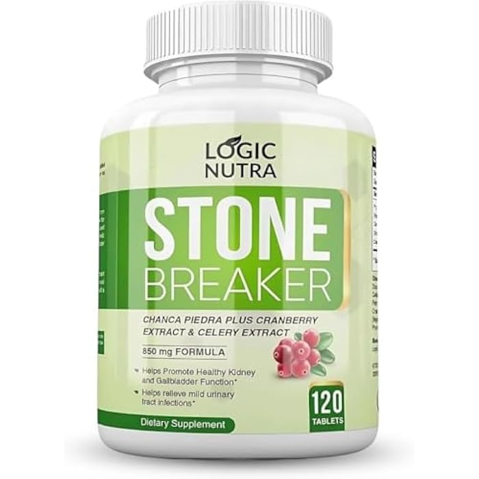 Logic Nutra Chanca Piedra Kidney Stone Breaker 120 Tablets 800 mg - Maximum Strength for Gallbladder & Urinary Cleanse with Phyllantus Niruri, Celery Seed Extract & Cranberry Extract - Image 1