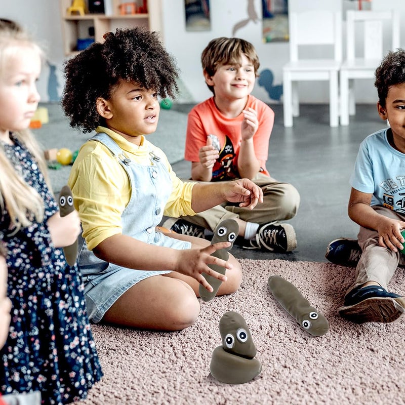 Deermon Novelty 3 Pack Funny Stretchy Sensory Stress Relief Poo Toys, Joke Tricky Fidget Anxiety Prank Poop Shape Autism Toy for Adults Teens Kids Party Favor - Image 2