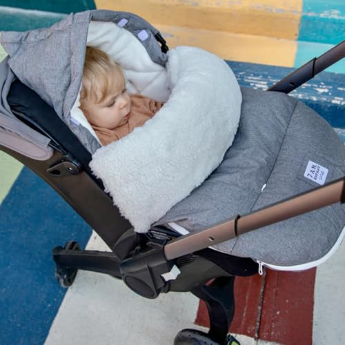 7 A.M. 7AM Enfant Universal Stroller Footmuff - Water Repellent Winter Bunting Bag for Strollers & Car Seats, Soft Micro-Fleece & Plush Lined Stroller Footmuff for Baby Boy & Girl | LambPOD - Image 2