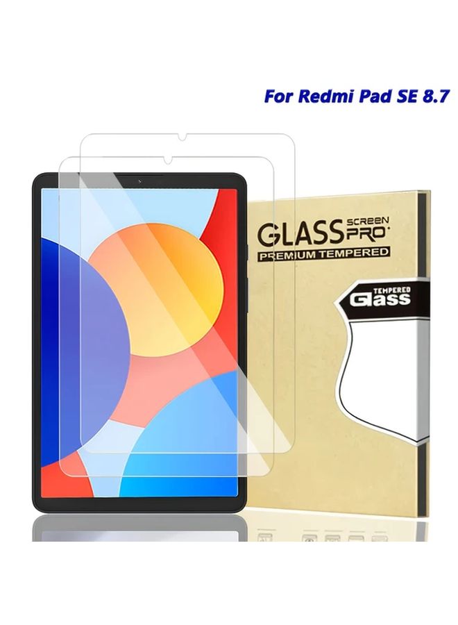 حامي شاشة من الزجاج المقوى لجهاز Redmi Pad SE مقاس 8.7 بوصة مقاوم للخدوش وخالي من الفقاعات - Image 1