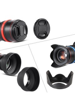 ANDOER 72mm Lens Filter Kit, UV+CPL+FLD+ND(ND2 ND4 ND8), with Carry Pouch, Lens Cap, Lens Cap Holder, Tulip and Rubber Lens Hoods, Cleaning Cloth  - Image 3
