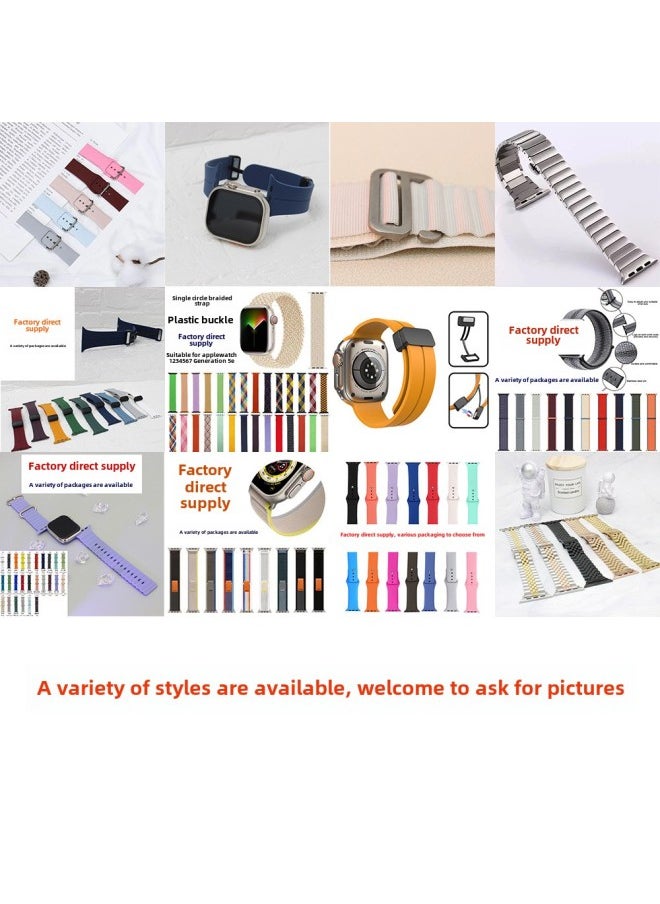 Generic - Armored Silicone Magnetic Strap For Smart Watch Apple Iwatch Strap Exclusive-Color:Color Remarks 42/44/45/49mm - Image 1