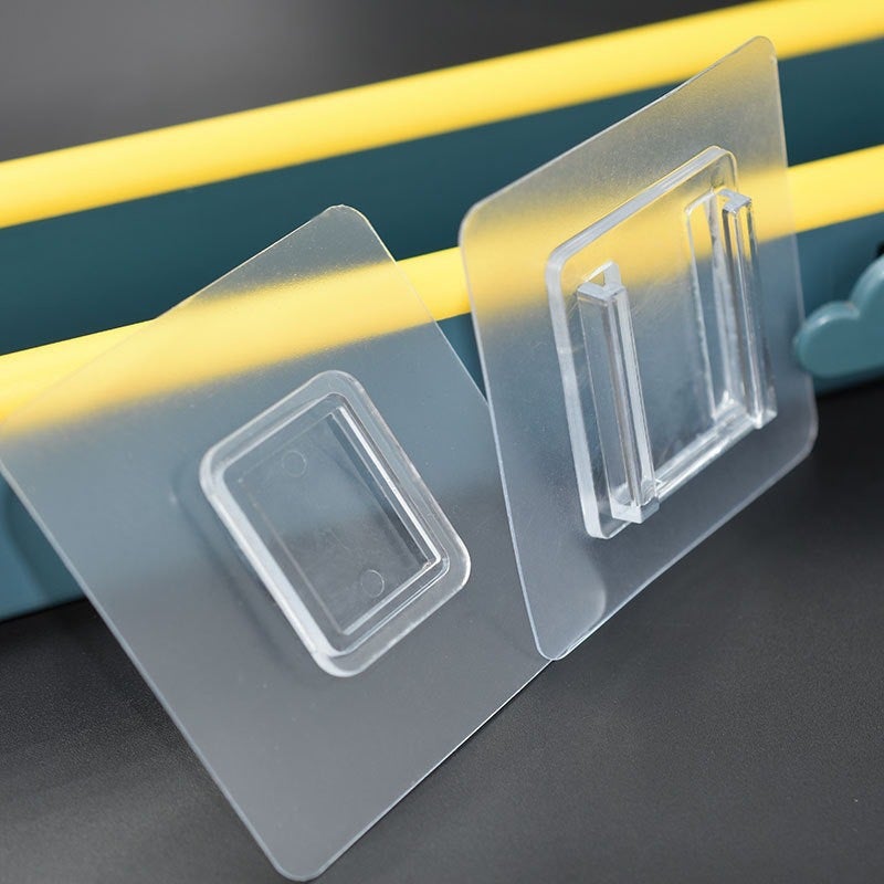 Punch-free Transparent Seamless Hook Multi-functional Household Seamless Patch Claw Buckle Strong Adhesive Hook Female Buckle Coat Hook 6x10【56 strips】 - Image 2