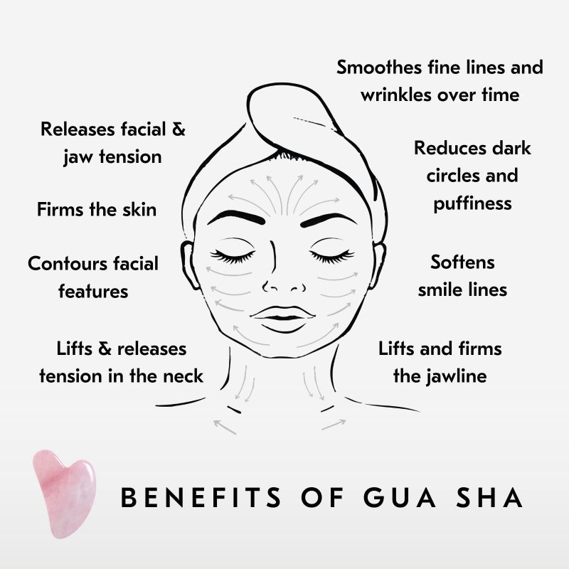 Mount Lai Rose Quartz Gua Sha Facial Tools, Facial Sculptor Skin Care Guasha Tool for Face and Body, Self Care Face Massager to Relieve Muscle Tension and Reduce Puffiness - Image 3