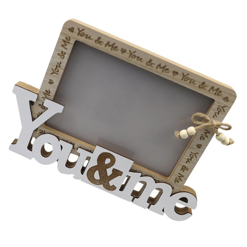 Wooden Hollow Carved Wedding Picture Frame Desktop Tabletop Photo Frame Home Decor Standing - Image 2