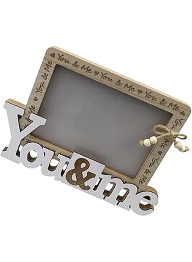 Wooden Hollow Carved Wedding Picture Frame Desktop Tabletop Photo Frame Home Decor Standing - Image 1