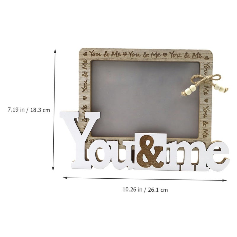 Wooden Hollow Carved Wedding Picture Frame Desktop Tabletop Photo Frame Home Decor Standing - Image 3