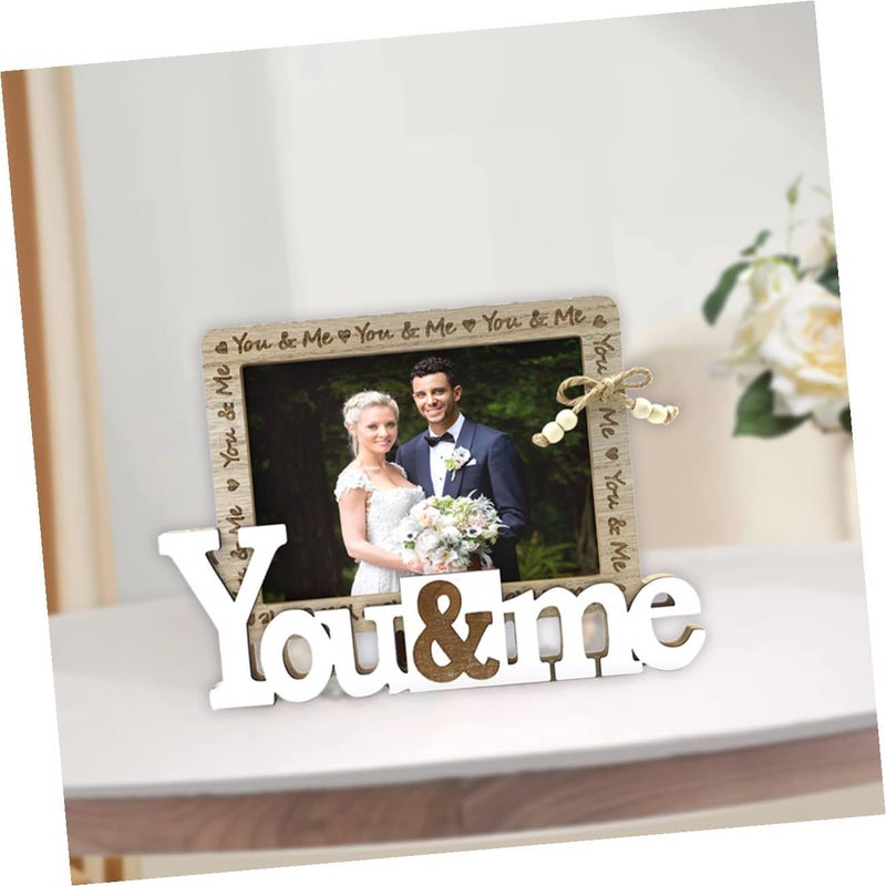 Wooden Hollow Carved Wedding Picture Frame Desktop Tabletop Photo Frame Home Decor Standing - Image 5