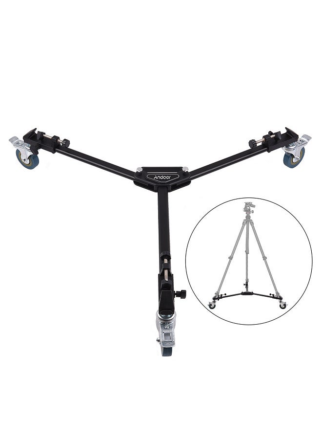 ANDOER - Andoer Professional Tripod Dolly Heavy Duty Photography Tripod Base Stand Wheels Max. Load 15KG for Camera Camcorder Video Shooting Studio Photography Activity Shooting - Image 1