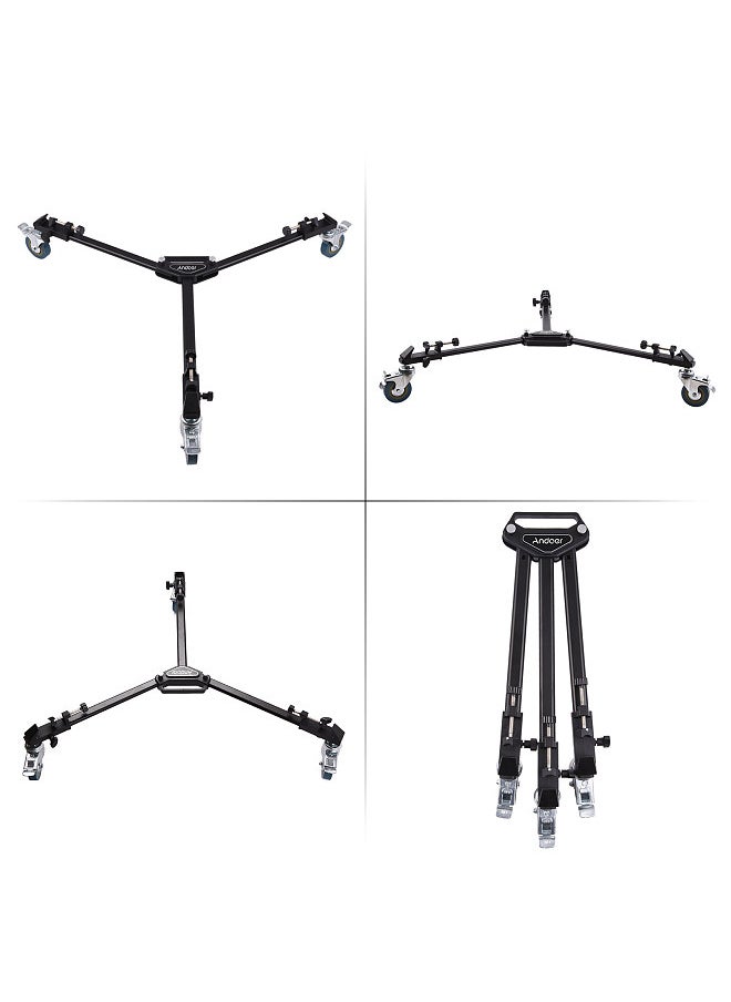 ANDOER - Andoer Professional Tripod Dolly Heavy Duty Photography Tripod Base Stand Wheels Max. Load 15KG for Camera Camcorder Video Shooting Studio Photography Activity Shooting - Image 1