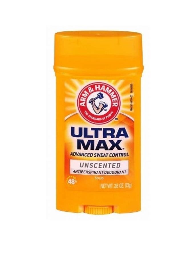 Arm & Hammer Ultra Max Solid Unscented Antiperspirant and Deodorant 73grams