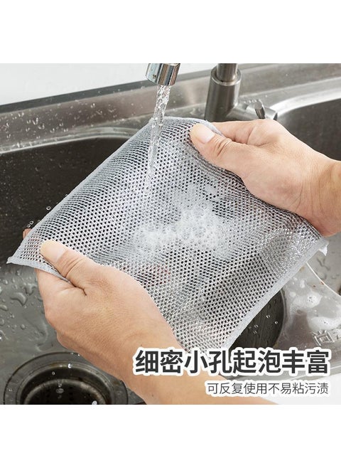 Double Layer Silver Mesh Scouring Pad Double layer