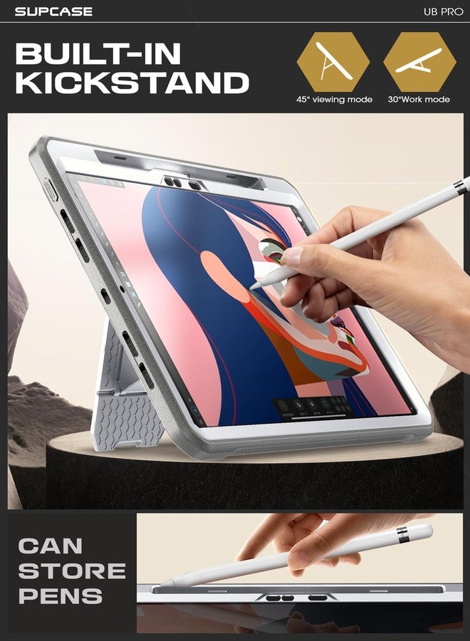 SUPCASE for iPad Pro 13 Inch Case M4 2024 7th Generation with Pencil Holder (Unicorn Beetle Pro), [Built-in Screen Protector & Stand] Full-Body Rugged Cover for iPad Pro 13 Inch M4 2024 7th Gen, White - Image 4