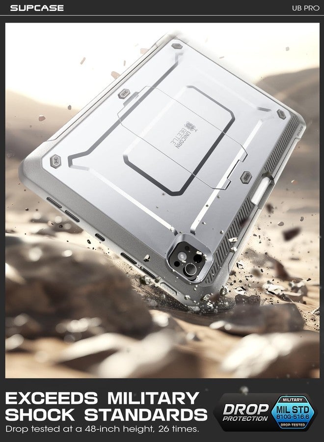 SUPCASE for iPad Pro 13 Inch Case M4 2024 7th Generation with Pencil Holder (Unicorn Beetle Pro), [Built-in Screen Protector & Stand] Full-Body Rugged Cover for iPad Pro 13 Inch M4 2024 7th Gen, White - Image 3