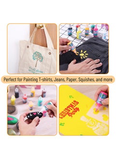 Mr. Pen 3D Fabric Paint Set 12 Colors 0.67 Oz 3D Paint For Fabric Paint For Fabric 3D Paint For Clothing Tshirt Paint Fabric Paint For Clothes  - Image 3