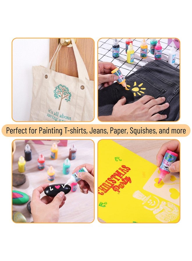 Mr. Pen 3D Fabric Paint Set 12 Colors 0.67 Oz 3D Paint For Fabric Paint For Fabric 3D Paint For Clothing Tshirt Paint Fabric Paint For Clothes - Image 3