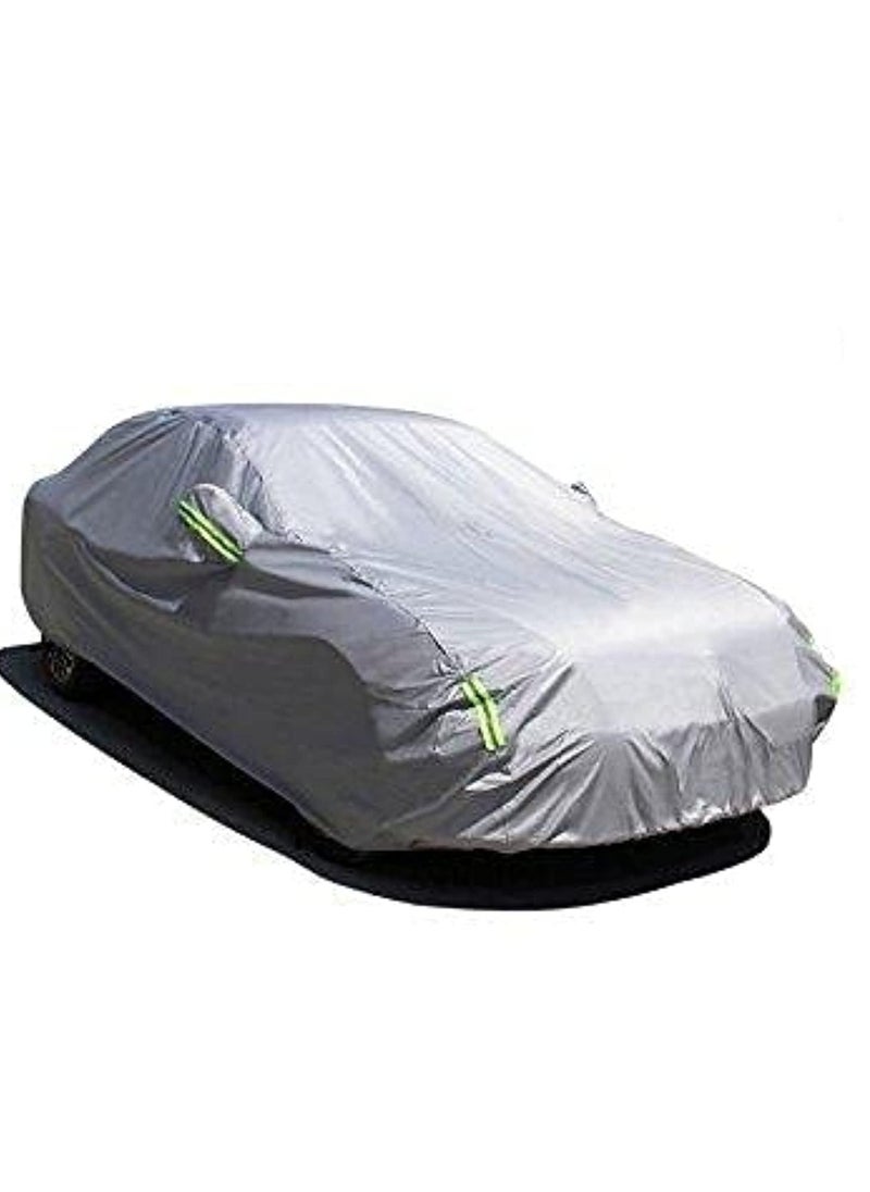 Generic Waterproof Car Cover with Reflective Strips, Double Layer - Fits Multiple Cars - Size L  - Image 1