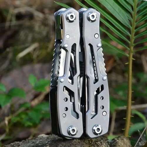 SKYTONE® 24 in 1 Multi-function Plier Tools Made of Stainless Steel with 11 Screwdriver bits with Safety Hook, Bottle Opener, Multifunction Pliers for Outdoor Backpacking & Gifting (24 In 1) - Image 3