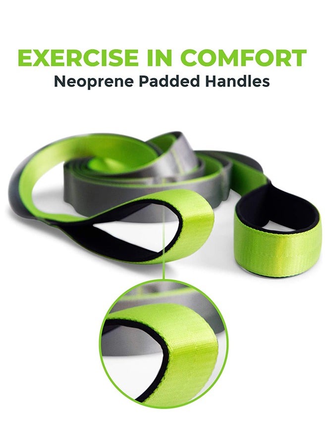 Polish'D - Stretching Strap with Loops Non Elastic Stretch Band for Physical Therapy, Yoga Strap for Stretching Equipment, Stretch Bands for Exercise and Flexibility Fascia, Hamstring & Leg Stretcher Belt - Image 1