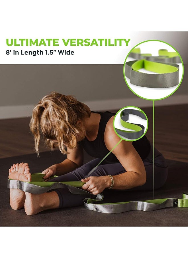 Polish'D - Stretching Strap with Loops Non Elastic Stretch Band for Physical Therapy, Yoga Strap for Stretching Equipment, Stretch Bands for Exercise and Flexibility Fascia, Hamstring & Leg Stretcher Belt - Image 1