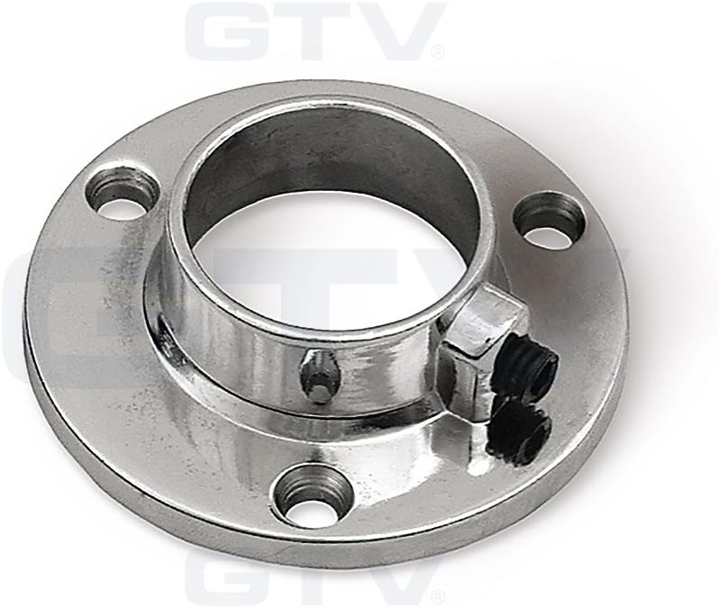 GTV Wardrobe Round Hanging Chrome Rail 25mm + End Supports in various sizes (795mm) - Image 2