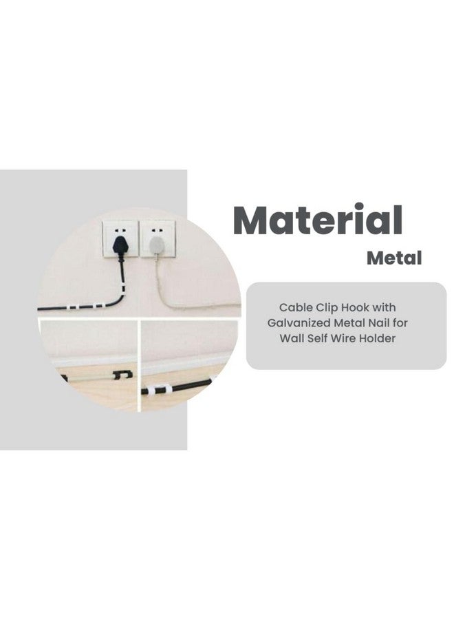 ELEGANT CASA Elegant Casa Cable Clip with Galvanized Metal Nail Loop Clamps for Wire Plastic Circle Hook, Wall Self Wire Holder Cord Organizer Management Cable Binder Strap assorted sizes 200 Pieces Pack  - Image 5