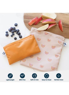 Tiny Twinkle 5 Pack Reusable Snack Bags - Machine Washable, PFAS, PVC, BPA, Phthalate-Free Reusable Baby and Toddler Food Safe Snack Bags (Boho Rainbow) - pzsku/Z10C7BFA0403E03B41830Z/45/_/1737031279/f43d4d57-ebc1-4e0f-8190-a79a332aedcb