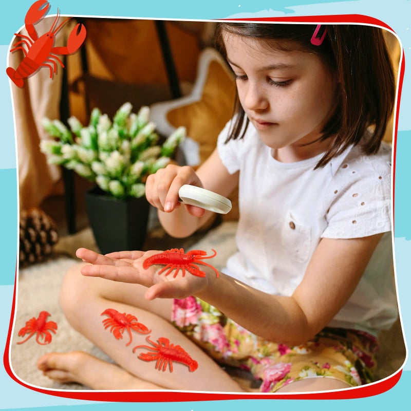 Lewtemi 50 Pcs Mini Fake Crawfish Toy Decorations Red Soft Tpr Rubber Lobster Models Decor For Early Education Teaching Aids  Food Models  Pendants  Party Shooting Props - Image 4
