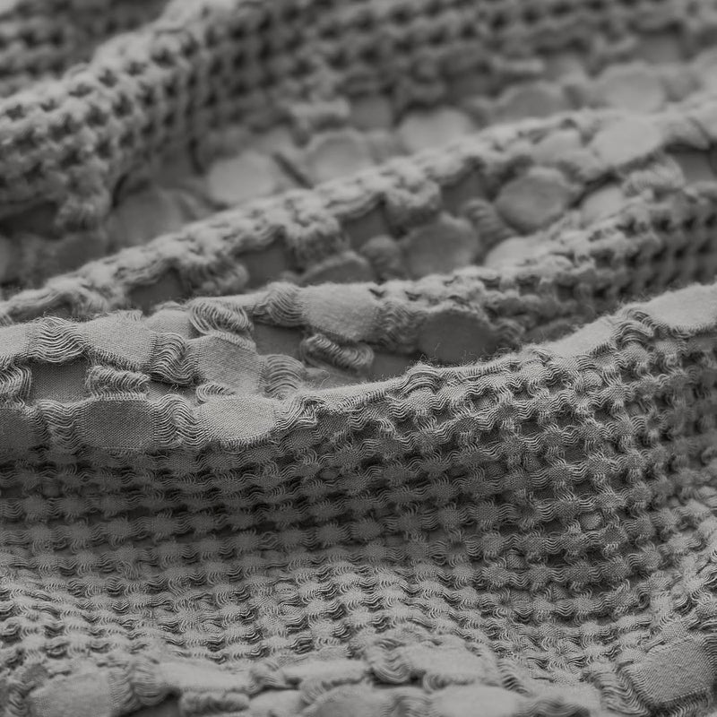 PHF 100% Cotton Waffle Pillow Shams California King Size, 2 Pack 20" x 40" Soft Skin-Friendly Pillowcases, No Filling, Aesthetic Woven and Breathable Waffle Weave Pillow Case Covers for Bed, Dark Grey - Image 5