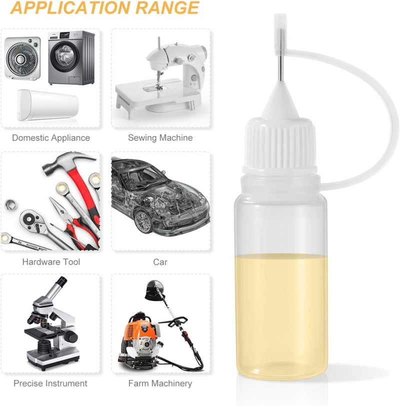 klarako 10 Pcs Needle Tip Glue Bottles 10ml Precision Refillable Squeeze Tip Applicator Empty Needle Plastic Bottle for DIY Craft - Image 5