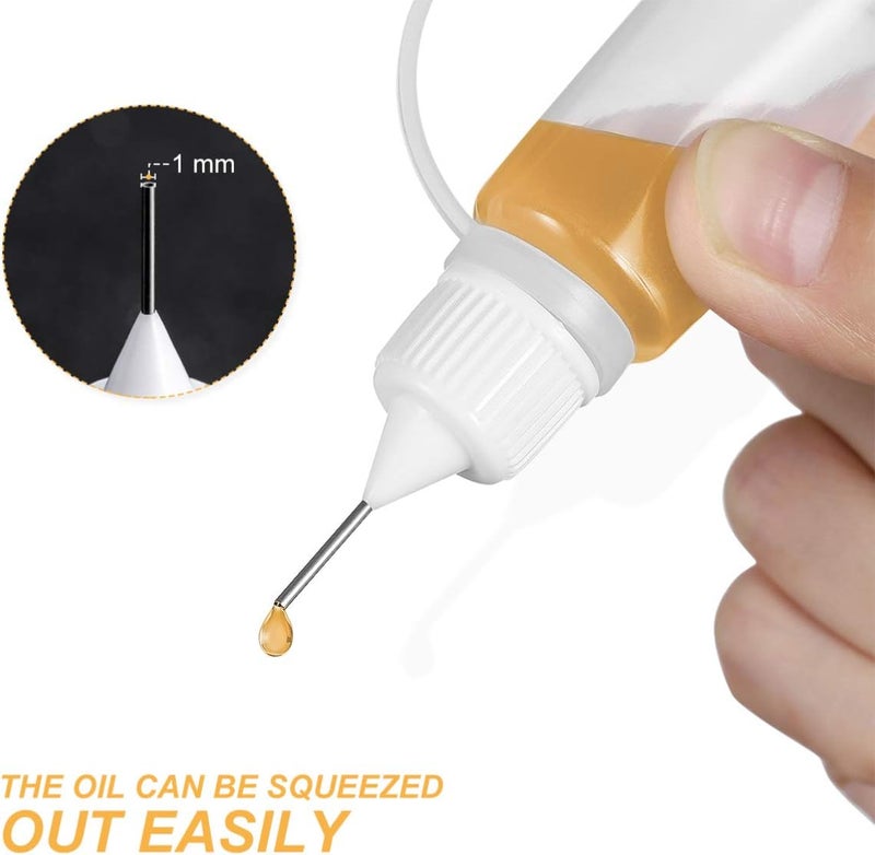 klarako 10 Pcs Needle Tip Glue Bottles 10ml Precision Refillable Squeeze Tip Applicator Empty Needle Plastic Bottle for DIY Craft - Image 4