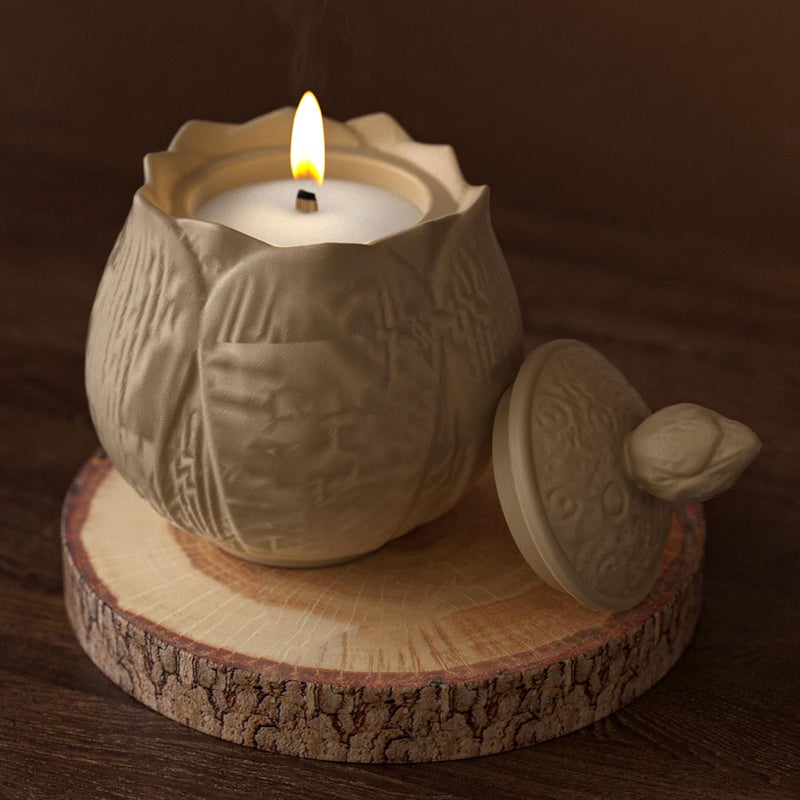 ESEDAGE Lotus Jar Bottle Mold - Resin Casting Silicone Molds for Home Decor & Candle Making Wave Spiral Mold - Image 1