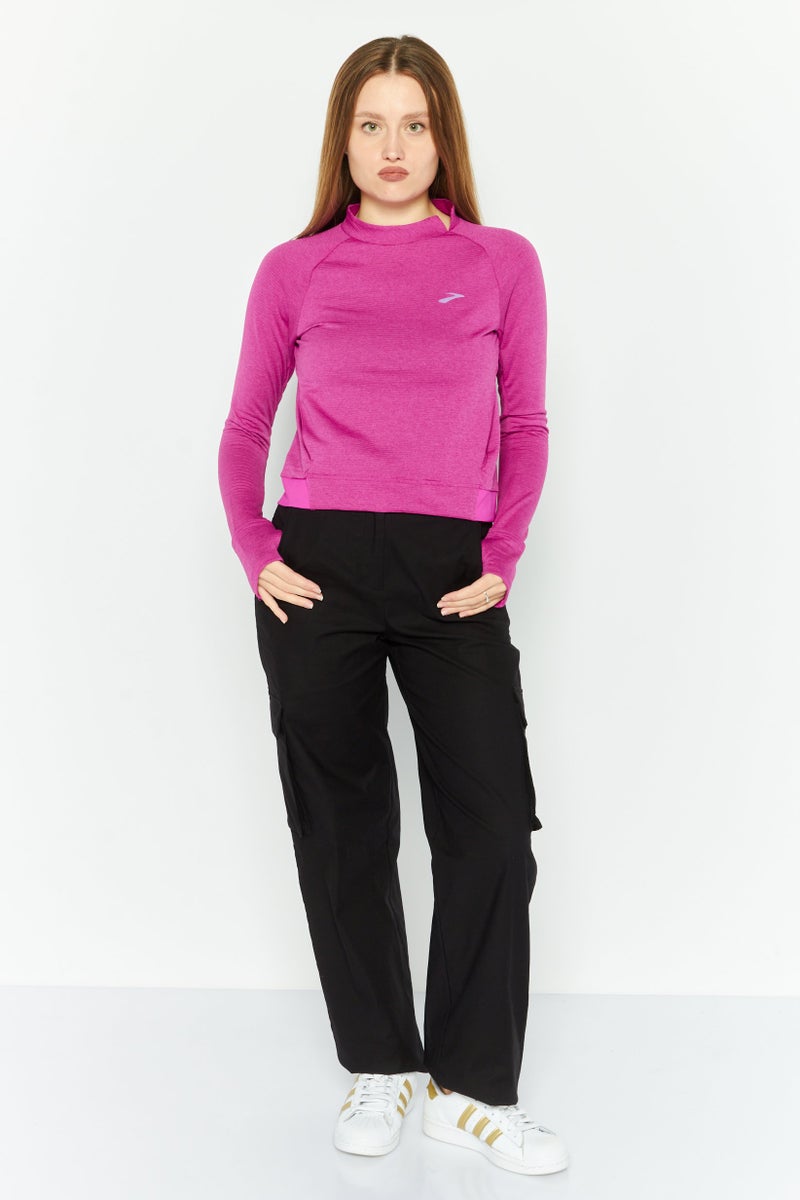 Brooks Women Sportswear Fit Long Sleeve Training Top, Purple  - Image 2