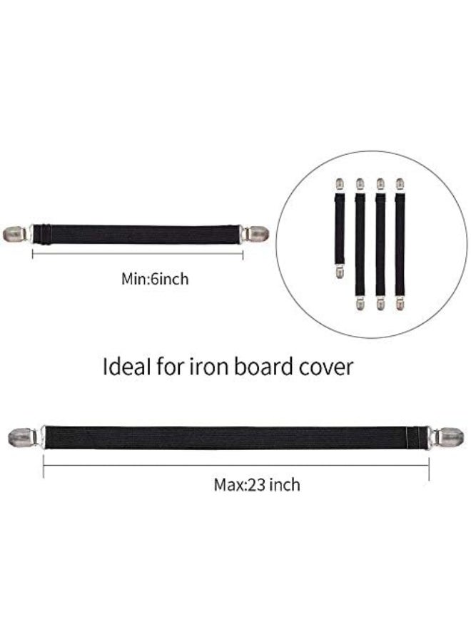 Goodtimes Ironing Board Cover Clips, Adjustable Ironing Board Pad Braces Fasteners Mini Suspenders - Keep Cover Flat and Secure Tention Clips - Image 5