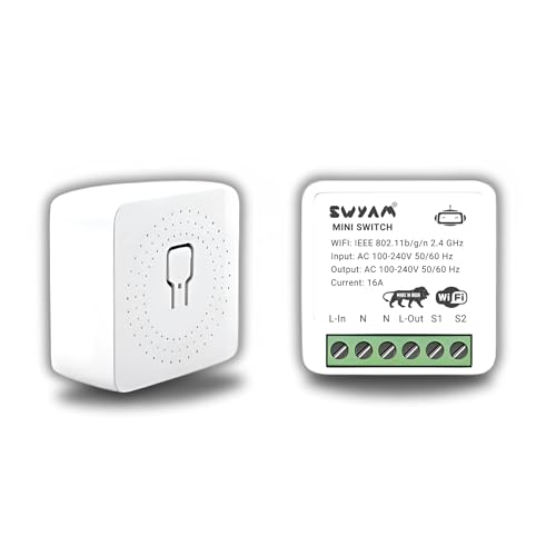 SWYAM Mini 2-Way WiFi Smart Switch, Made In India (1 Year Warranty), Electrical Safety, No Hub Required, Supports Alexa & Google, 16A Load - Image 2