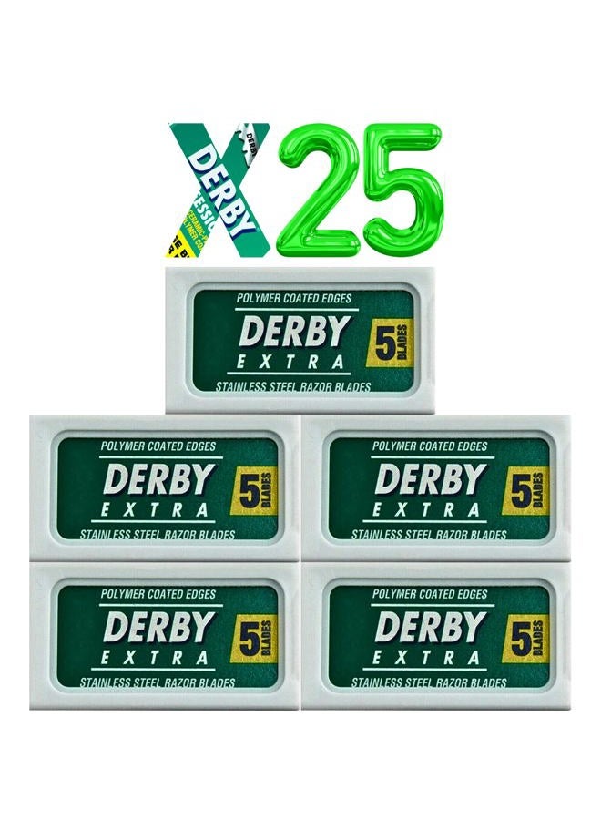 Derby 25 Extra Double Edge Stainless Steel Razor Blades - Image 1