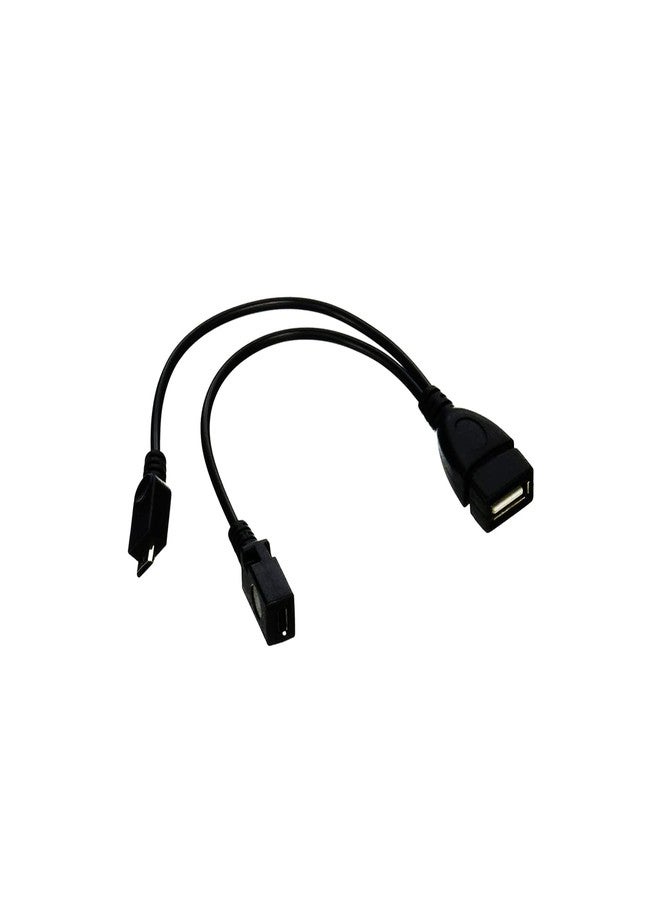 DSYJ DSYJ-D0000101 Micro USB Host OTG Cable with Micro USB Power for Nexus 4 Nexus 7 Galaxy S Iii & Galaxy Nexus 0.65ft 1Pcs Black - Image 1
