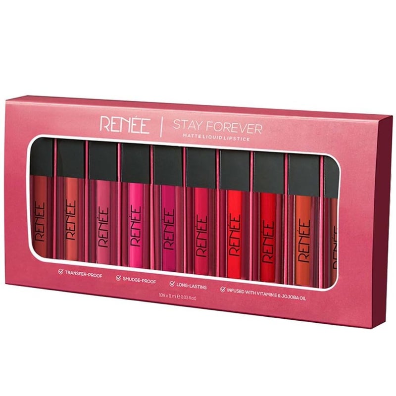 RENEE Matte Liquid Lipstick Pack of 10 - Image 2