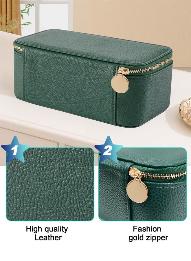 DUNISO Jewelry Box Organzier for Travel,Jewelry Organizer with 12 Pcs Velvet Jewelry Bags,Travel Leather Jewelry Case,Anti-Fouling and Anti-Dust,Suitable for Storing Necklaces, Bracelets, Earrings, Rings,21.5*11.5*8.5cm - Image 3