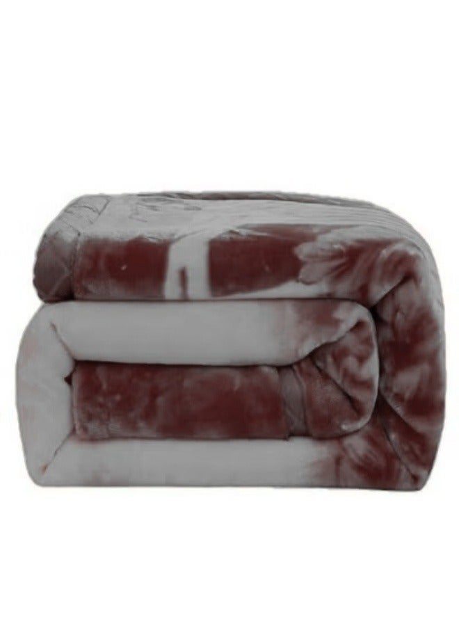 كي واي دي ستوكات طبقة مزدوجة الشتاء سميكة راشيل المنك بطانية مرجحة لسرير مزدوج لينة دافئة ثقيلة رقيق لينة 180 * 220CM 3KG - Image 3