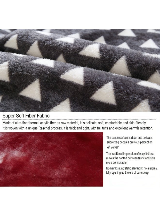 كي واي دي ستوكات طبقة مزدوجة الشتاء سميكة راشيل المنك بطانية مرجحة لسرير مزدوج لينة دافئة ثقيلة رقيق لينة 180 * 220CM 3KG - Image 5