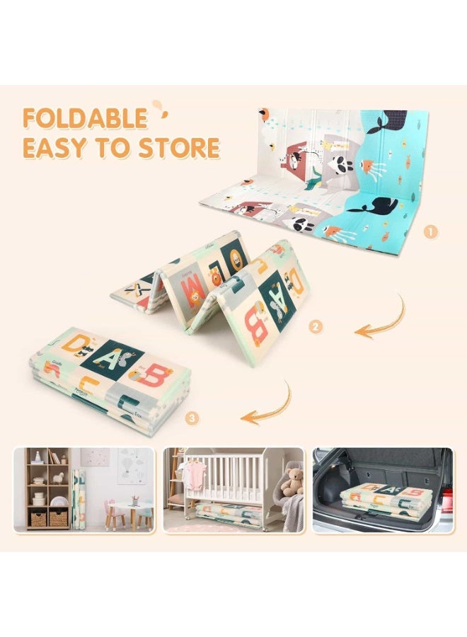 Mitoy 200×180×1.5cm Extra Large Baby Play Mat, Extra Thick Folding Reversible Waterproof  Crawling Playmat - Image 5