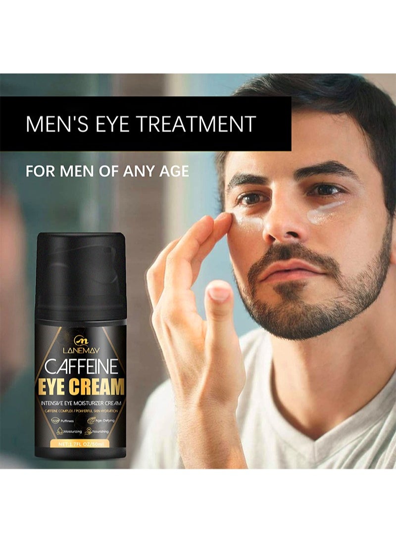 LANEMAY - Caffeine Eye Cream, Caffeine Eye Serum for Dark Circles, Anti Aging Eye Cream, Reduce Puffiness, Eye Bags Removal, Fade Eye Lines, Anti-Oxidation, Moisturize, Tighten Eye Skin（50ml） - Image 1