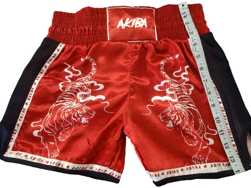 AKIBA Muay Thai Boxing Shorts, Classic for Men and Women, MMA BJJ Gym Kick Boxing (in, Numeric, 36, RED) - Image 5
