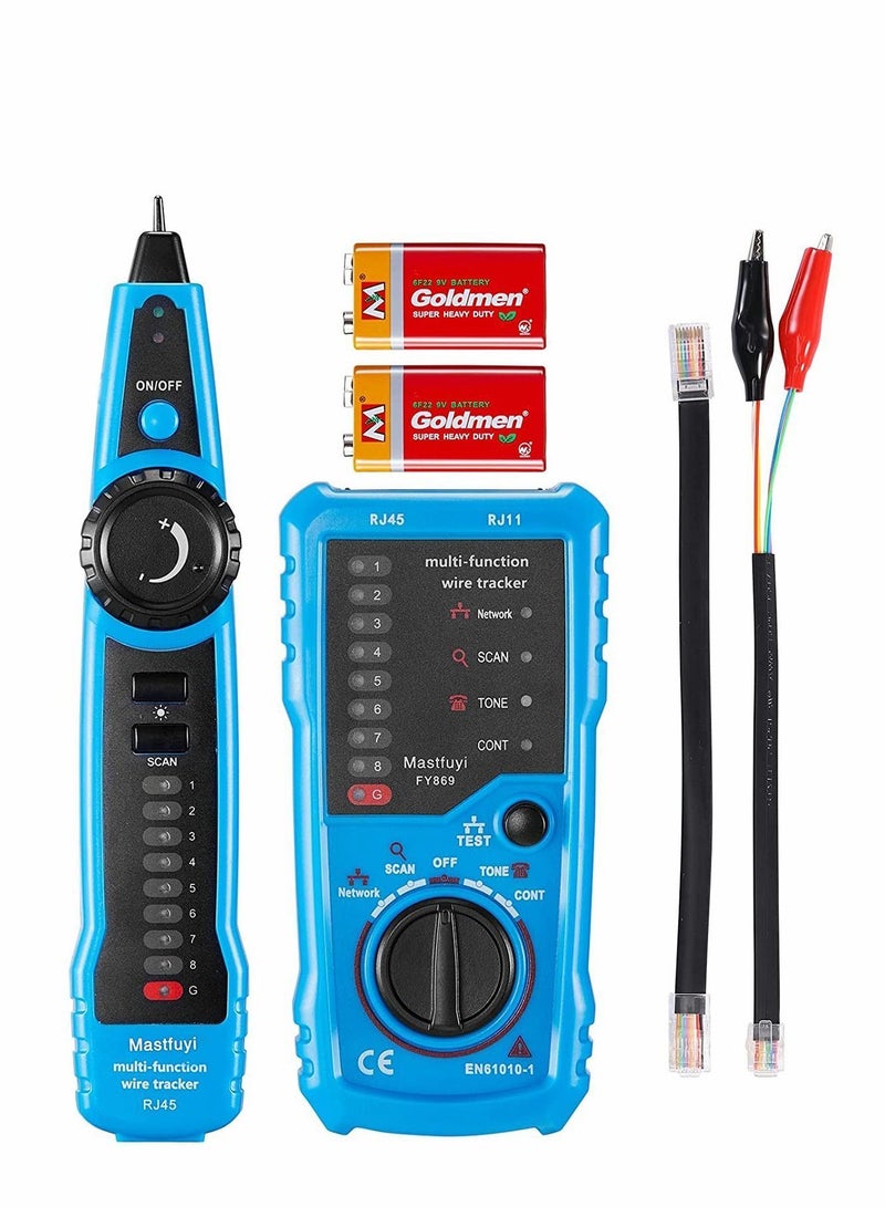 Y&D Wire Tracker, RJ11 RJ45Network, Cable Tester, Line Finder Multifunction Tracker,Telephone Tester Ethernet LAN Toner for Network Collation  - Image 1