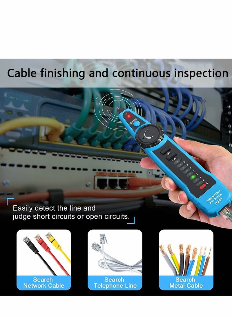 Y&D Wire Tracker, RJ11 RJ45Network, Cable Tester, Line Finder Multifunction Tracker,Telephone Tester Ethernet LAN Toner for Network Collation  - Image 3