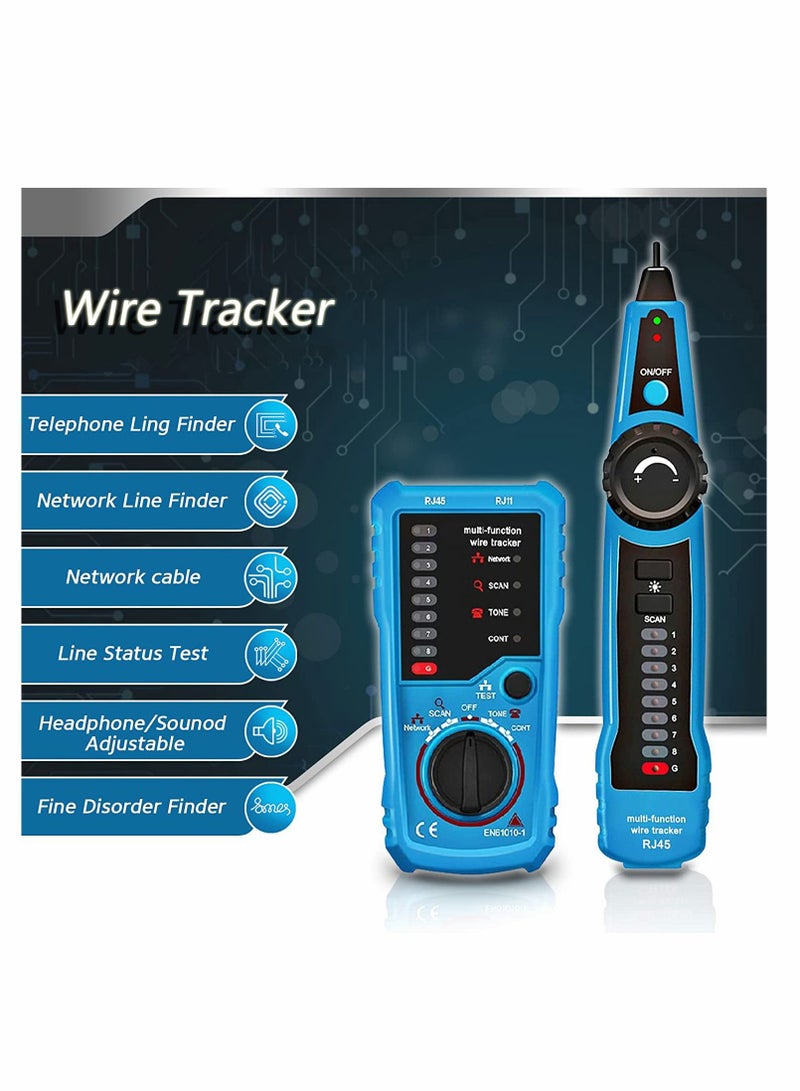 Y&D Wire Tracker, RJ11 RJ45Network, Cable Tester, Line Finder Multifunction Tracker,Telephone Tester Ethernet LAN Toner for Network Collation  - Image 2
